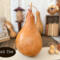 This shows the back of the gourd. It's bottom is 8 inches wide and elegantly curves up to a rounded point at 14 inches.